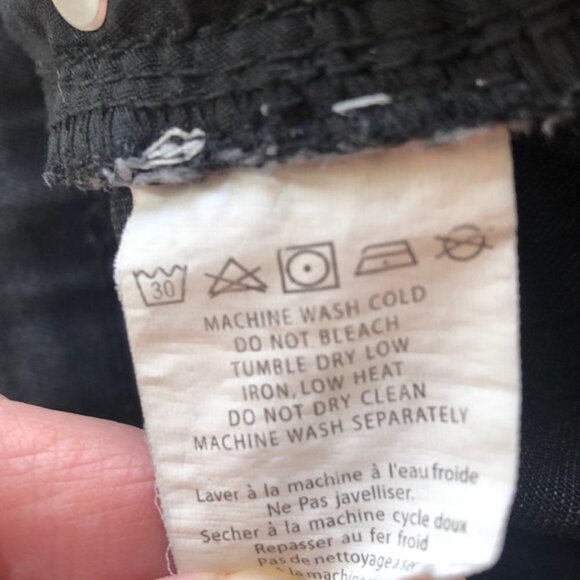 Glamorous Jeans Black Denim High Waist Grommet Frayed Step Hem size Medium - Picture 11 of 16